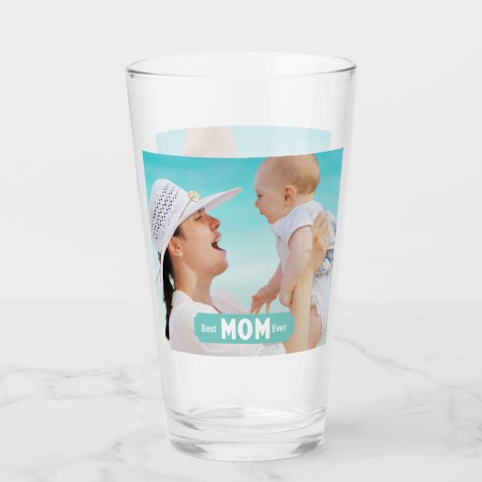 Personalisieren Sie Foto als beste Mama je | Mutte Glas (Vorderseite)