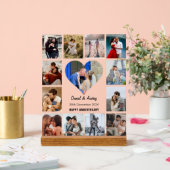 Personalisieren Sie Foto Collage Geburtstagsgesche Acrylschild (Hochzeit)