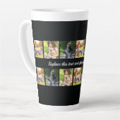 Personalisieren Sie Foto-Collage und Text-Latte-Ta Milchtasse (Linke Ecke)