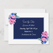 Personalisieren Sie Foto Floral Wedding Save the D Einladung (Vorderseite)