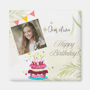 Personalisieren Sie Foto Geburtstags Wünsche Magne Magnet