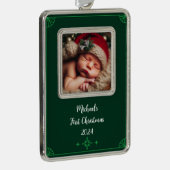 Personalisieren Sie Foto Gerahmt Ornament Rahmen-Ornament Silber (Rechts)