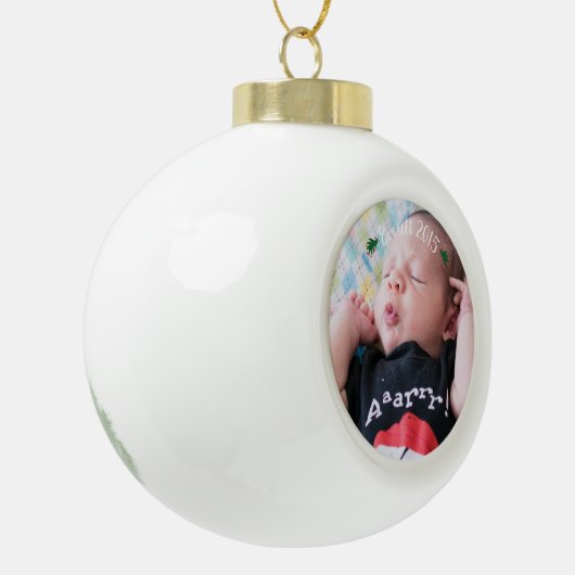 Personalisieren Sie Foto Keramik Ball Ornament (Links)