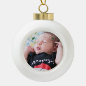 Personalisieren Sie Foto Keramik Ball Ornament (Vorderseite)
