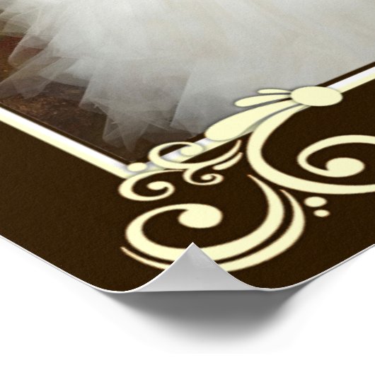 Personalisieren Sie Foto Mat Border - Hochzeitsrah Poster (Ecke)