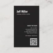 Personalisieren Sie Foto Minimalistischen Friseurs Visitenkarte (Rückseite)