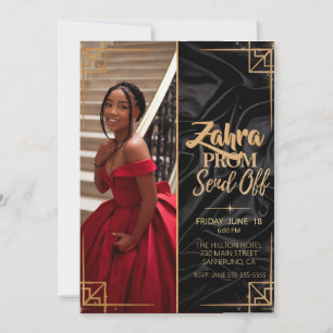 Personalisieren Sie Foto Prom abschicken Eleganter Einladung