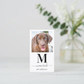 Personalisieren Sie Foto Social Media QR Code Mono Visitenkarte (Stehend Vorderseite)