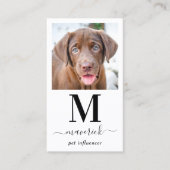 Personalisieren Sie Foto Social Media QR Code Mono Visitenkarte (Vorderseite)