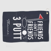 Personalisieren Sie Freunde nicht Lass Freunde 3 P Golfhandtuch (Horizontal)