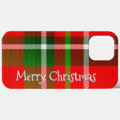Personalisieren Sie "Frohe Weihnachten" Tartan Kar Case-Mate iPhone Hülle (Rückseite (Horizontal))