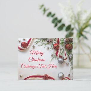 Personalisieren Sie fröhliche Weihnachtskarten Postkarte