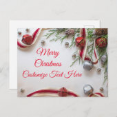 Personalisieren Sie fröhliche Weihnachtskarten Postkarte (Vorne/Hinten)