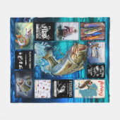 Personalisieren Sie Funny Fisherman's Fishing Love Fleecedecke (Vorderseite (Horizontal))