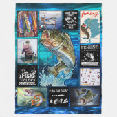 Personalisieren Sie Funny Fisherman's Fishing Love Fleecedecke (Vorderseite)