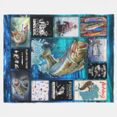Personalisieren Sie Funny Fisherman's Fishing Love Fleecedecke (Vorderseite (Horizontal))