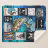 Personalisieren Sie Funny Fisherman's Fishing Love Sherpadecke (Vorderseite (Horizontal))