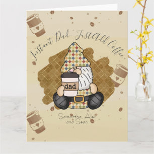 Personalisieren Sie für Kaffee liebenden Vater V Karte