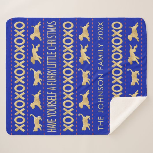 Personalisieren Sie "Furry Little Christmas" Blank Sherpadecke (Vorderseite (Horizontal))