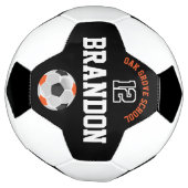 Personalisieren Sie Fußball Sport - Orange, Schwar (Gedreht)