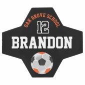 Personalisieren Sie Fußball Sport - Orange, Schwar (Flach)