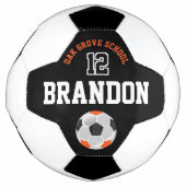 Personalisieren Sie Fußball Sport - Orange, Schwar (Vorderseite)