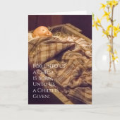 Personalisieren Sie Geborene Weihnachtskrippen für Karte (Gelbe Blume)