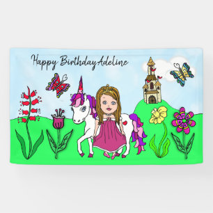 Personalisieren Sie Geburtstagsbanner Prinzessin u Banner
