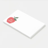 Personalisieren Sie Geschenk Apfel für Lehrer Post-it Klebezettel (angewinkelt)