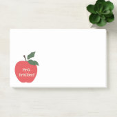 Personalisieren Sie Geschenk Apfel für Lehrer Post-it Klebezettel (Büro)