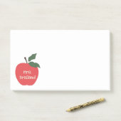 Personalisieren Sie Geschenk Apfel für Lehrer Post-it Klebezettel (Auf Schreibtisch)