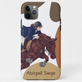 Personalisieren Sie Girl and Horse Jumping Abstrak Case-Mate iPhone Hülle