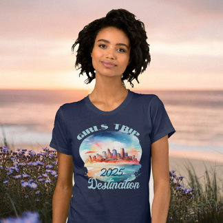 Personalisieren Sie Girls Trip Year Beach Destinat T-Shirt