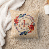 Personalisieren Sie glaubt, dass sie Monogram Flor Kissen (Decke)