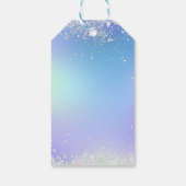 Personalisieren Sie Glitzer Blue Lila Gastgeschenk Geschenkanhänger (Rückseite)