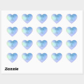 Personalisieren Sie Glitzer Blue Lila Wedding Herz-Aufkleber (Blatt)