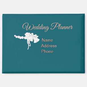 Personalisieren Sie Glocken + Blume Hochzeitsplane Magnet