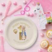 Personalisieren Sie glücklichen Geburtstagsnamen P Pappteller (Party)