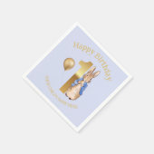 Personalisieren Sie glücklichen Geburtstagsnamen P Serviette (Ecke)