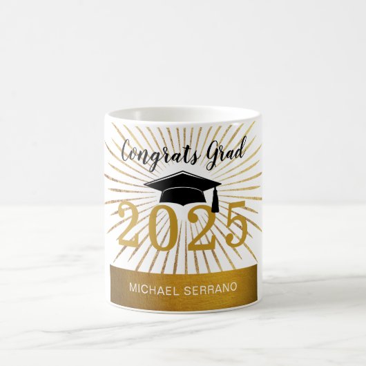 Personalisieren Sie Glückwunsch der Grand Gold Foi Kaffeetasse (Mittel)