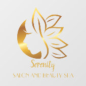 Personalisieren Sie Gold Tint Women's Salon and We Fensteraufkleber (Blatt)