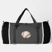 Personalisieren Sie Grau Schwarzer Baseball Duffle Bag (Rückseite)