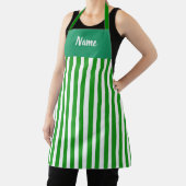 Personalisieren Sie Green Stripe Kitchen Chef Schürze (InSitu)