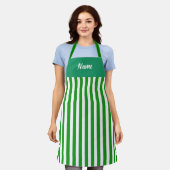 Personalisieren Sie Green Stripe Kitchen Chef Schürze (Getragen)