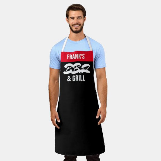 Personalisieren Sie GRILLEN & Grill Individuelle N Schürze (Getragen)