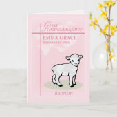 Personalisieren Sie große Enkeltochter, Taufen Pin Karte (Gelbe Blume)