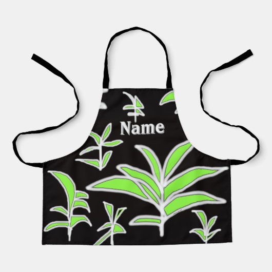 Personalisieren Sie grüne Leaf-Kinder Schürze (Vorderseite)