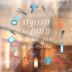 Personalisieren Sie Hair Salon Stylist Gewollt Sho Fensteraufkleber