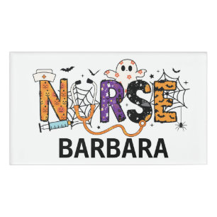 Personalisieren Sie Halloween-Krankenschwester Namenschild
