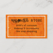 Personalisieren Sie Halloween Store Costume Shop Visitenkarte (Vorderseite)